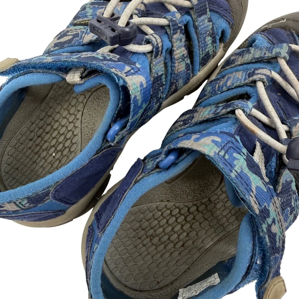 Keen Newport H2 Sandal Kids Size 12 Blue Camo Waterproof 1026269